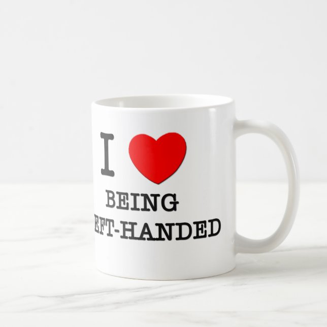 I Liebe, die linkshändig ist Kaffeetasse (Rechts)