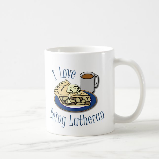 I Liebe, die lutherische lustige Kirche ist Kaffeetasse (Rechts)