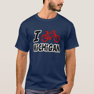 I Liebe, die Michigan radfährt T-Shirt