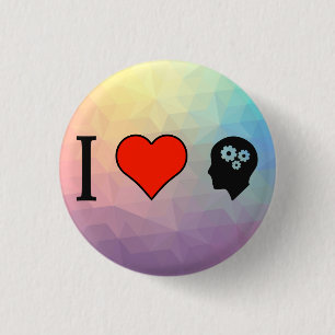 I Liebe, die mit intelligenten Leuten ist Button