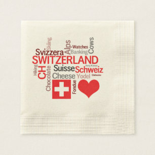 I Liebe die Schweiz - Schweizer Lieblingssachen Serviette