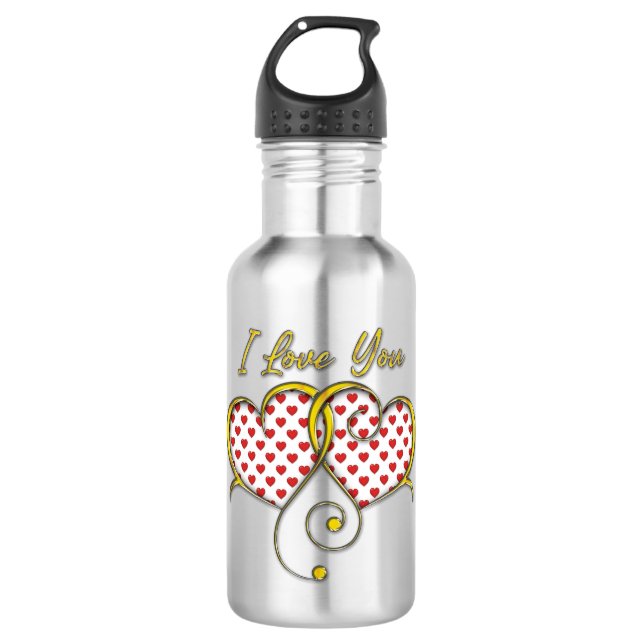 I Liebe, die Sie entwerfen Edelstahlflasche (Vorderseite)