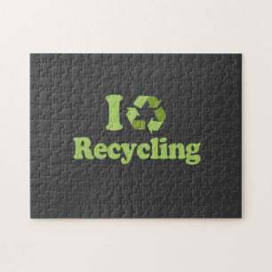 I Liebe, die T - Shirt-/ErdtagesT - Shirt recycelt Puzzle