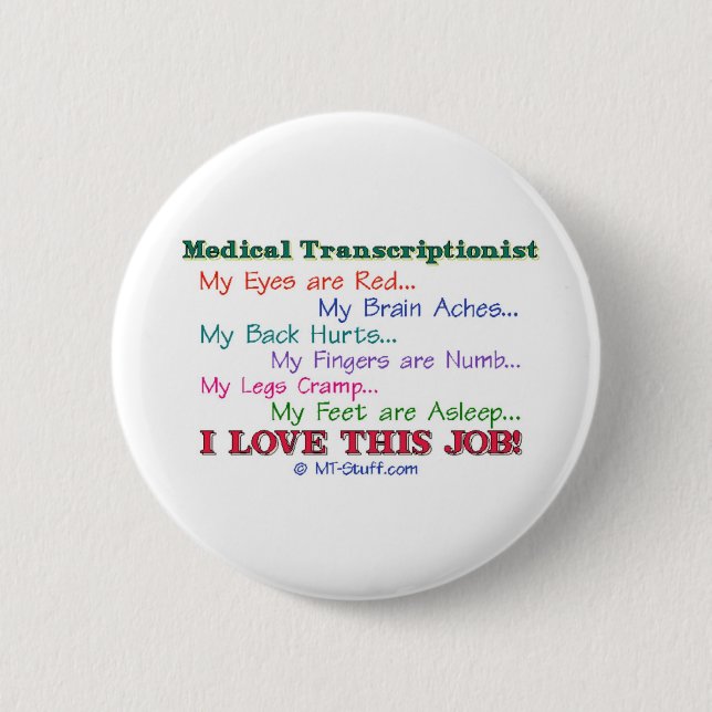 I Liebe dieser Job! Button (Vorderseite)