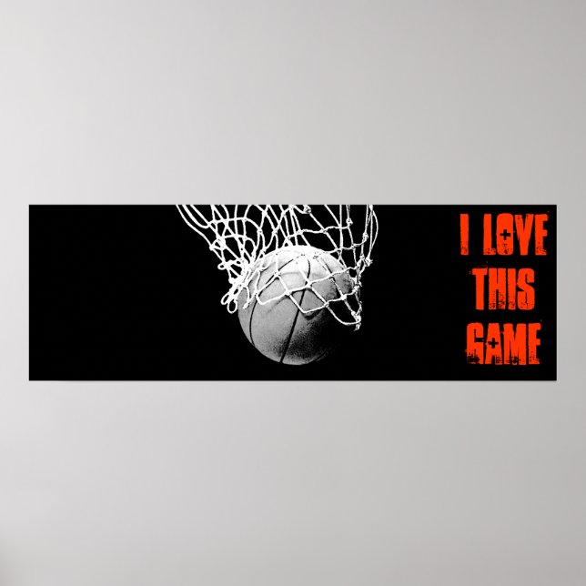 I Liebe Dieses Spiel - Basketball Panorama Poster (Vorne)
