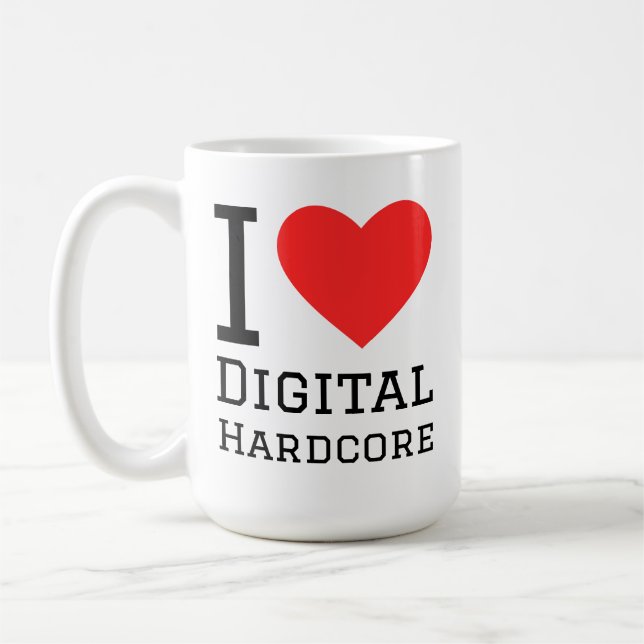 I Liebe digitale hardcore Kaffeetasse (Links)