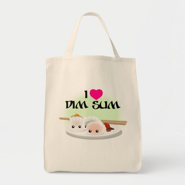 I Liebe Dim Sum Grocery Tote Bag Tragetasche (Vorne)