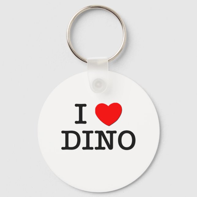 I Liebe Dino Schlüsselanhänger (Vorderseite)