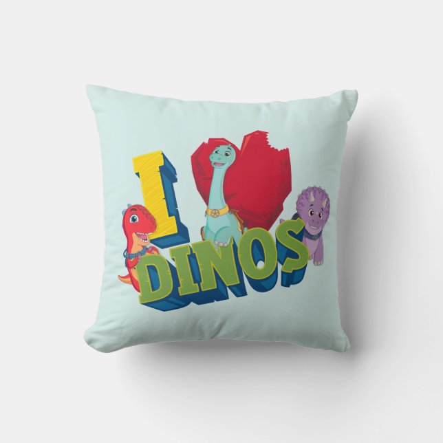 I Liebe Dinos | Dino Ranch Kissen (Vorderseite)