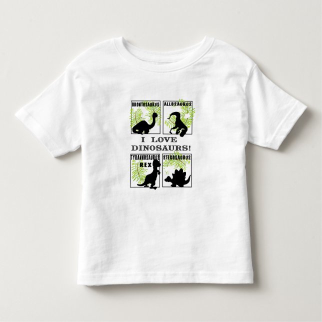 I LIEBE-DINOSAURIER! KLEINKIND T-SHIRT (Vorderseite)