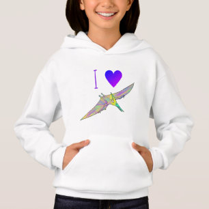 I Liebe-Dinosaurier-niedlicher bunter Hoodie