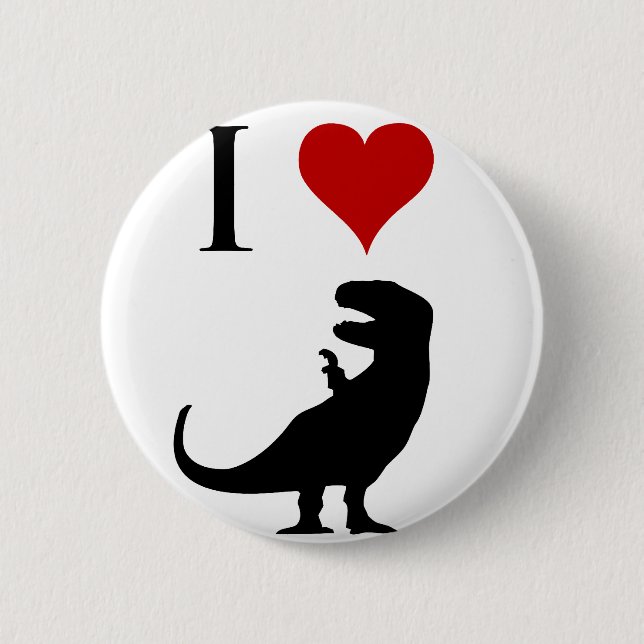 I Liebe-Dinosaurier - T-Rex Button (Vorderseite)