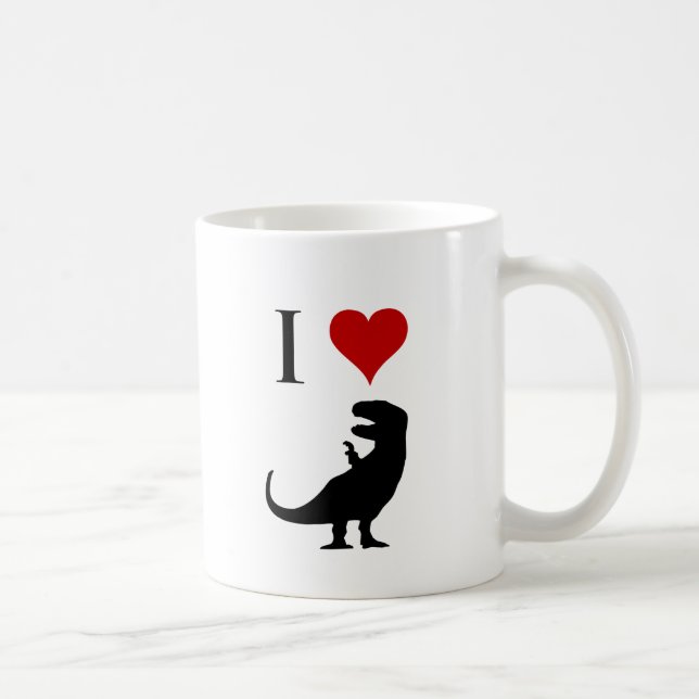 I Liebe-Dinosaurier - T-Rex Tasse (Rechts)