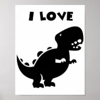 I Liebe Dinosaurier tyrannosaurus rex Silhouette A