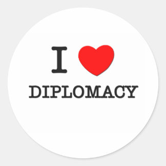 I Liebe Diplomatie Runder Aufkleber