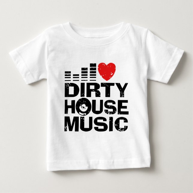 I Liebe Dirty House Music Baby T-shirt (Vorderseite)