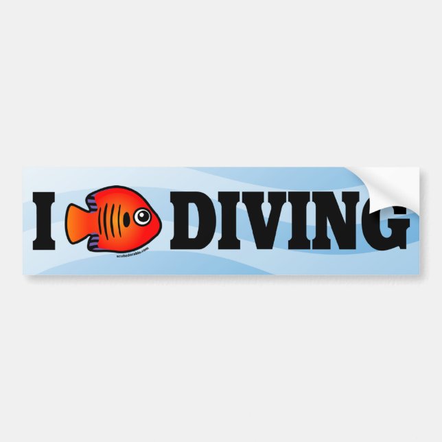 I Liebe Diving Autoaufkleber (Vorne)