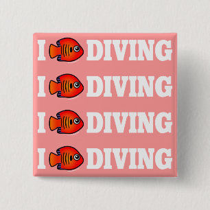 I Liebe Diving Button
