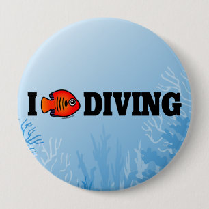 I Liebe Diving Button