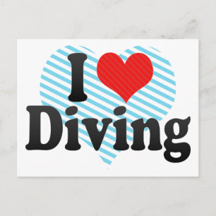 I Liebe Diving Postkarte