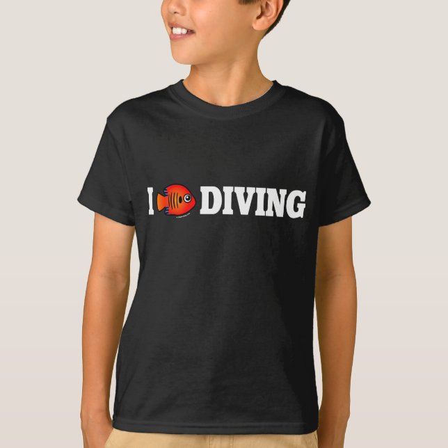 I Liebe Diving T-Shirt (Vorderseite)