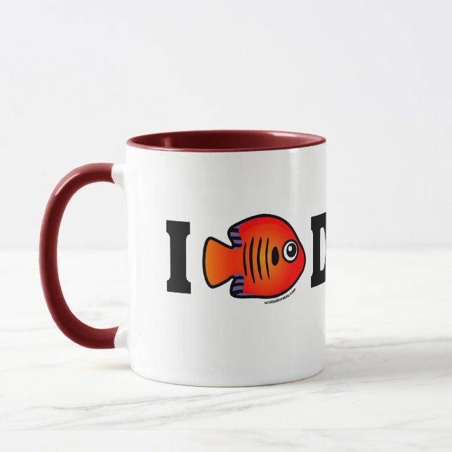 I Liebe Diving Tasse (Links)