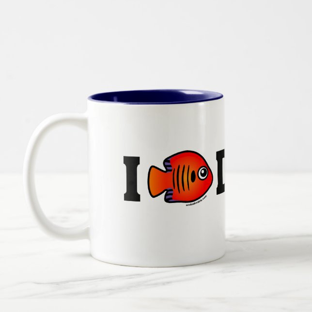 I Liebe Diving Zweifarbige Tasse (Links)