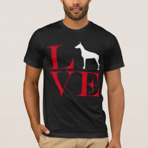 I Liebe-Dobermann - Dunkelheit farbiges T-Shirt