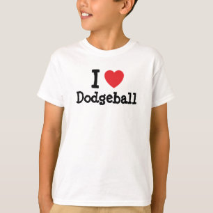 I Liebe Dodgeball herzlich personalisiert T-Shirt