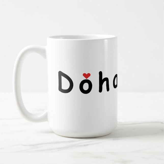 I Liebe Doha Kaffeetasse (Links)