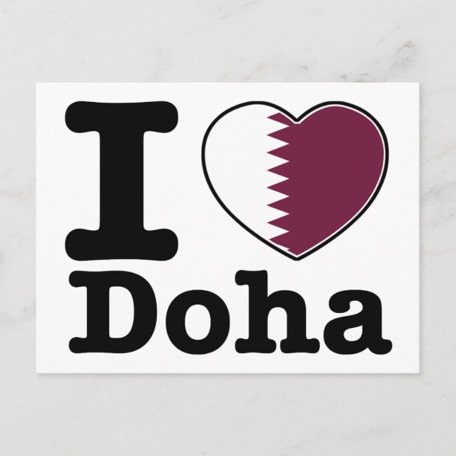 I Liebe Doha Postkarte (Vorderseite)