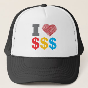 I Liebe-Dollar-Hut Truckerkappe