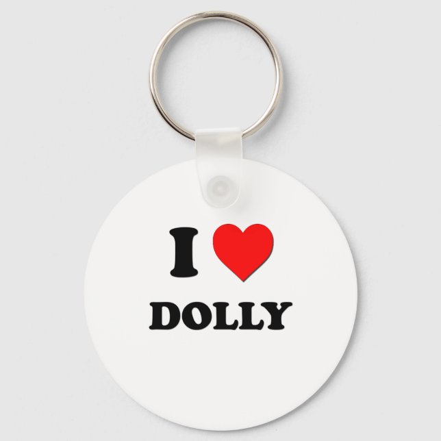 I Liebe Dolly Schlüsselanhänger (Vorderseite)