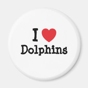 I Liebe Dolphiner Herz Brauch personalisiert Magnet