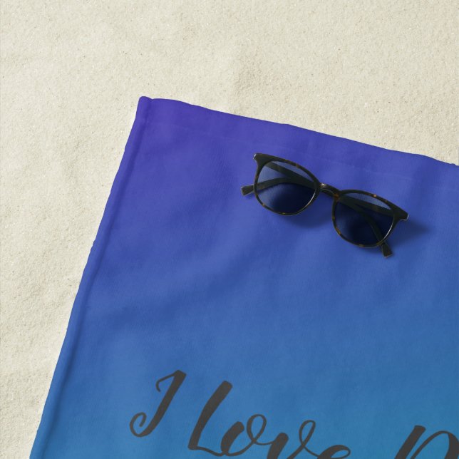 I Liebe Dolphins Beach Handtuch (Beispiel)