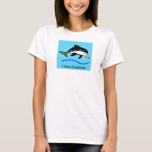 I Liebe DOLPHINS - Ocean Wildlife - Marine blue - T-Shirt