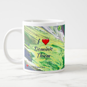 I Liebe Dominc Thiem Abstrakt Personalize Jumbo-Tasse