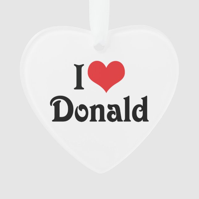 I Liebe Donald Ornament (Vorderseite)