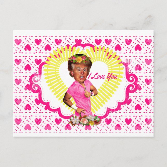 i Liebe Donald Trump Postkarte (Vorderseite)