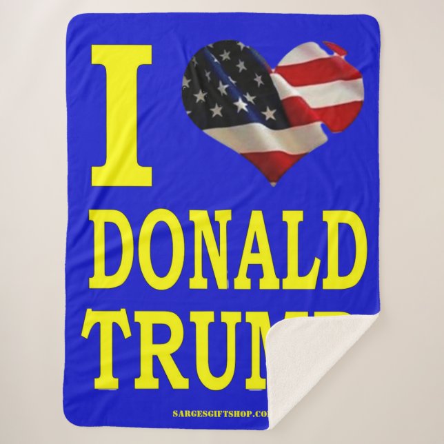I LIEBE DONALD TRUMP SHERPADECKE (Vorderseite)