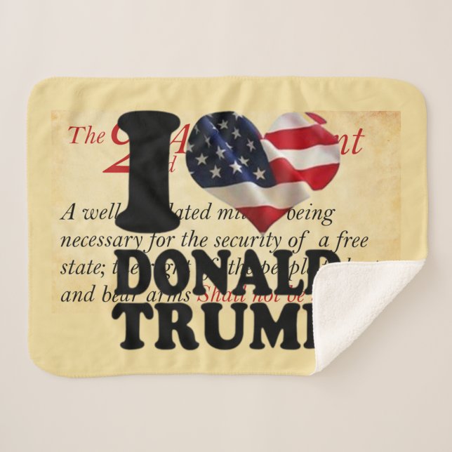 I LIEBE DONALD TRUMP SHERPADECKE (Vorderseite (Horizontal))