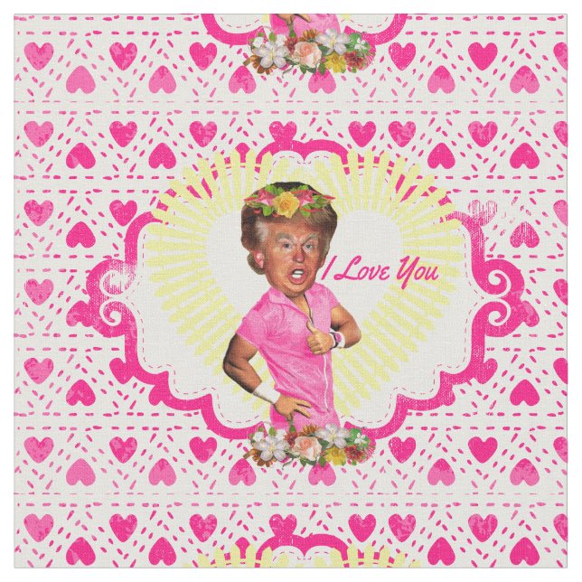 i Liebe Donald Trumpf Stoff (Nahaufnahme)