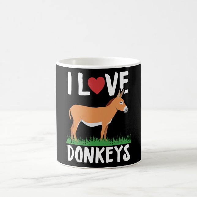 I Liebe Donkeys | Donkey Lover Gift Kaffeetasse (Mittel)