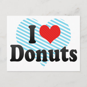 I Liebe Donuts Postkarte