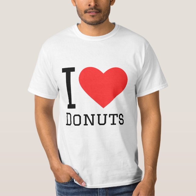 I Liebe Donuts T-Shirt (Vorderseite)