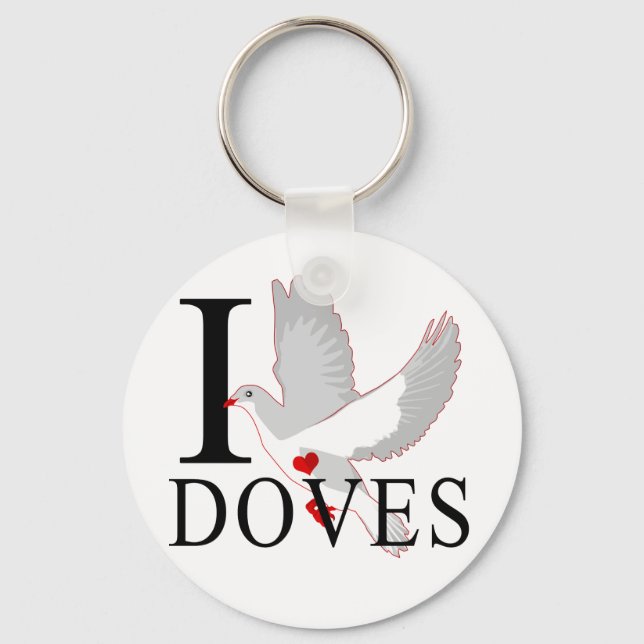 I Liebe Doves Schlüsselanhänger (Vorderseite)