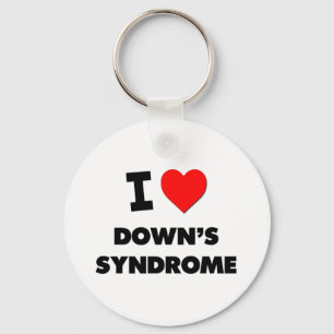 I Liebe Down-Syndrom Schlüsselanhänger