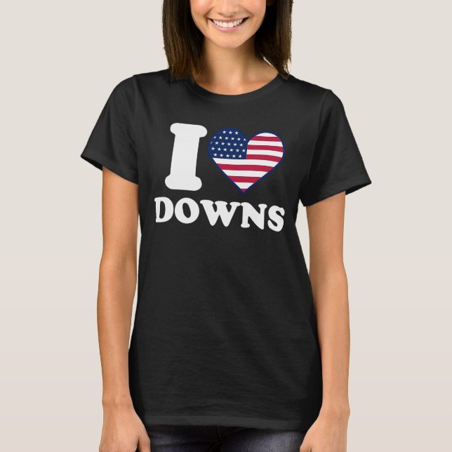 I Liebe Downs I heart Downs T-Shirt (Vorderseite)