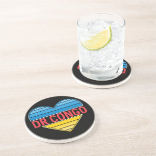 I Liebe DR Kongo, Kongo-Kinshasa Herz Getränkeuntersetzer