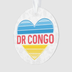 I Liebe DR Kongo, Kongo-Kinshasa Herz Ornament